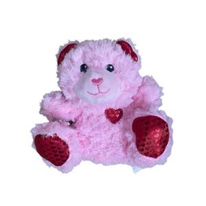 Pink Teddy Bear Plush Valentine Heart Soft Toy Cute Kawaii Gift